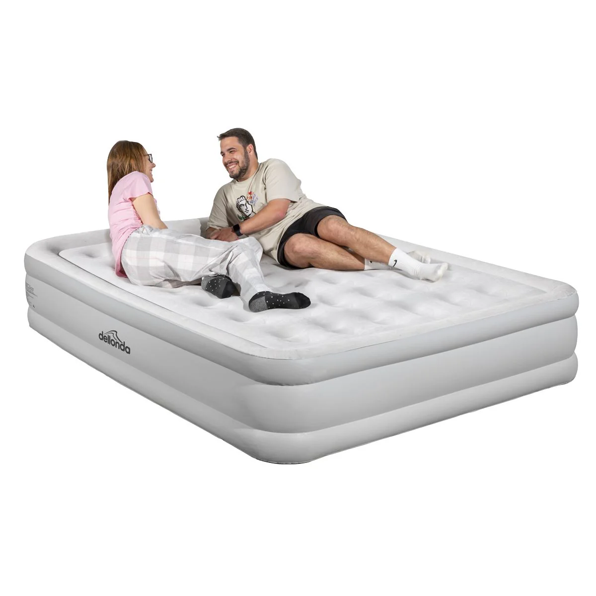 Dellonda Raised Air Bed with Removable Electric Pump & Storage Bag - Queen - Image 4