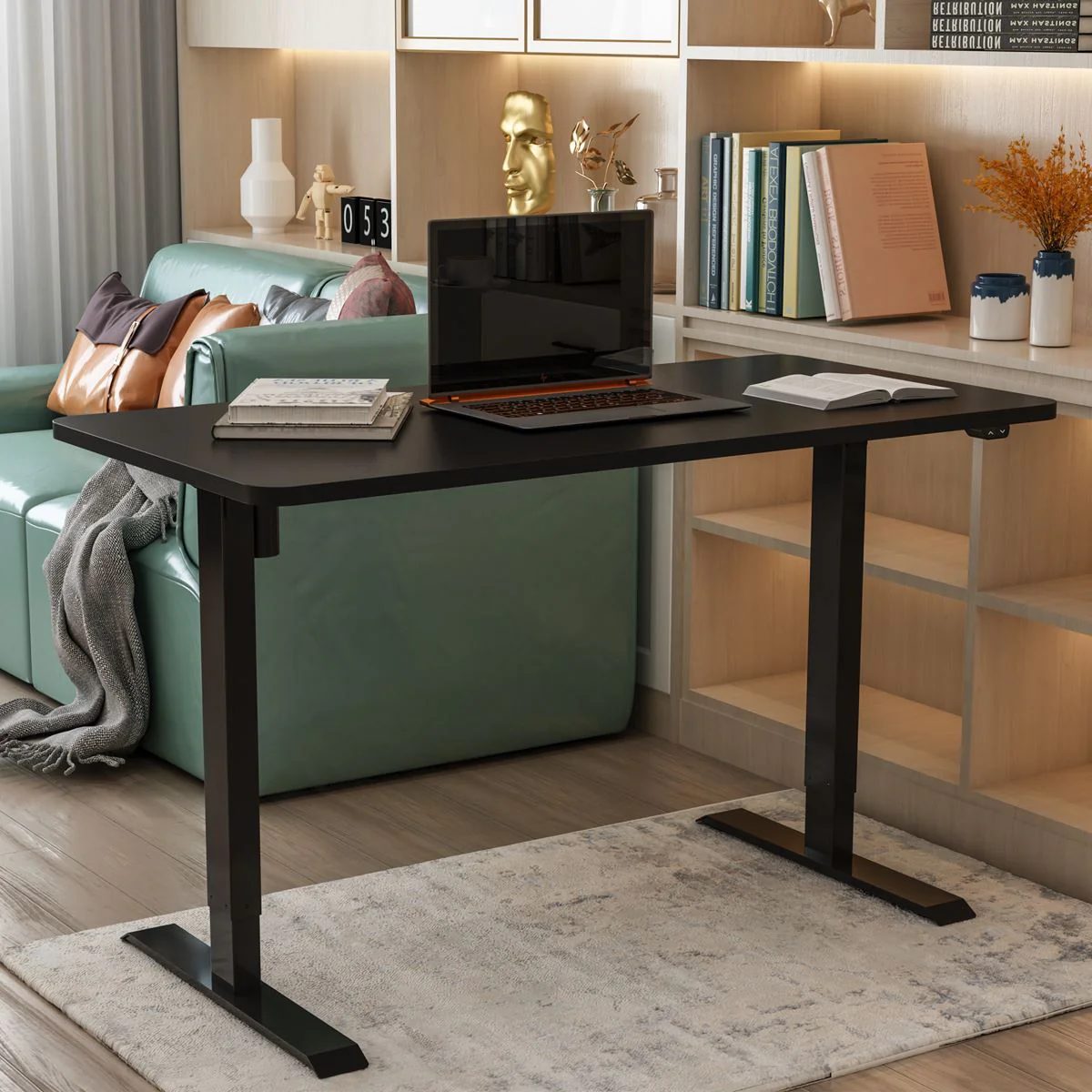 Dellonda Single Motor Adjustable-Height Electric Sit/Stand Desk - Black Desktop - Image 12