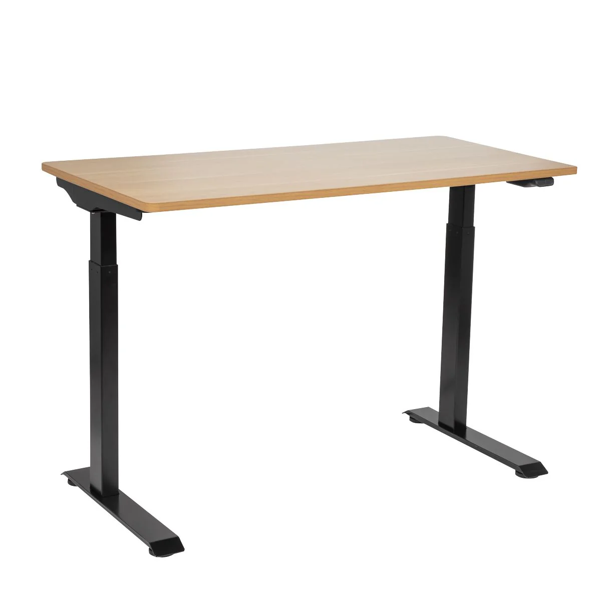Dellonda Single Motor Adjustable-Height Electric Sit/Stand Desk - Oak Desktop