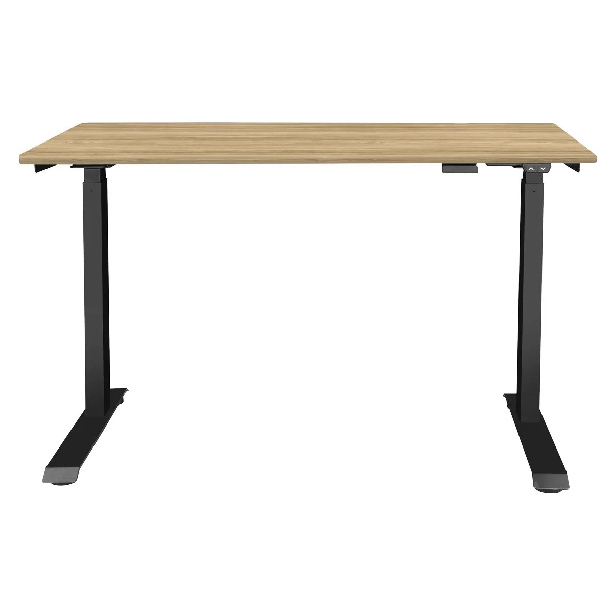Dellonda Single Motor Adjustable-Height Electric Sit/Stand Desk - Oak Desktop - Image 4