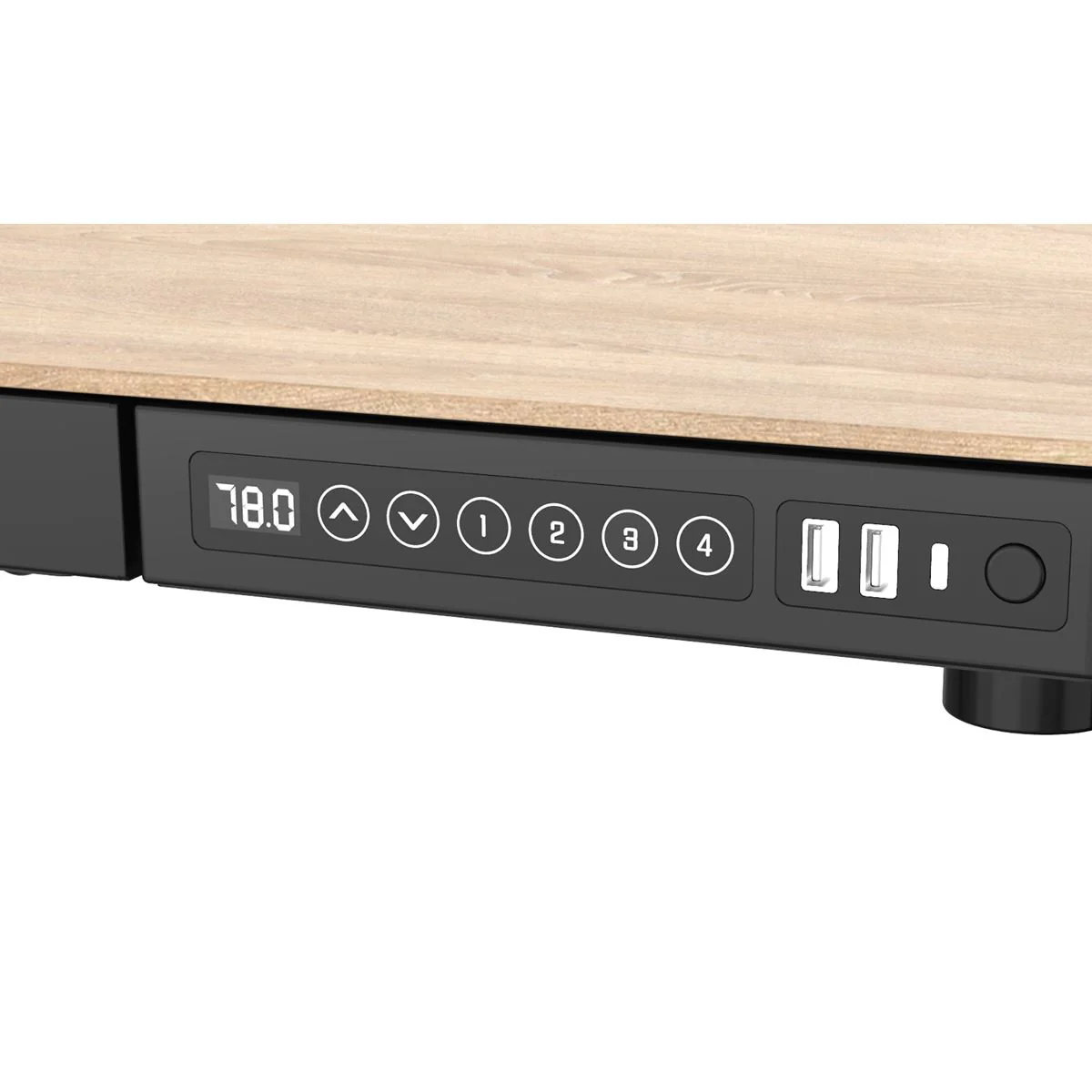 Dellonda Single Motor Electric Desk with Control Panel USB Port & Drawer - Image 5