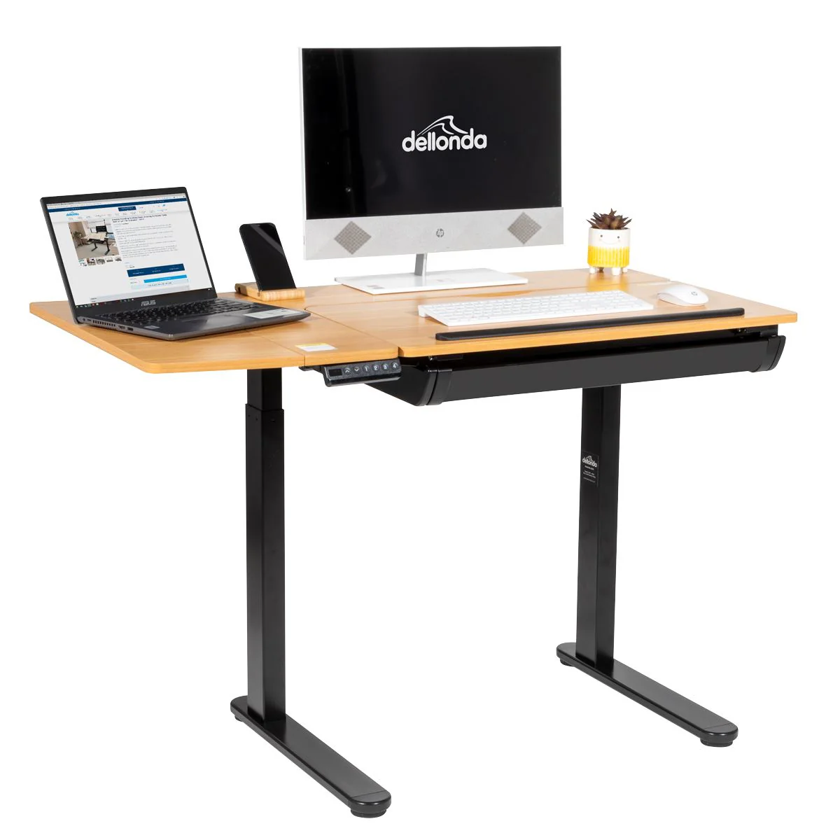 Dellonda Single Motor Ultra-Quiet Electric Adjustable Drawing Table - Image 4