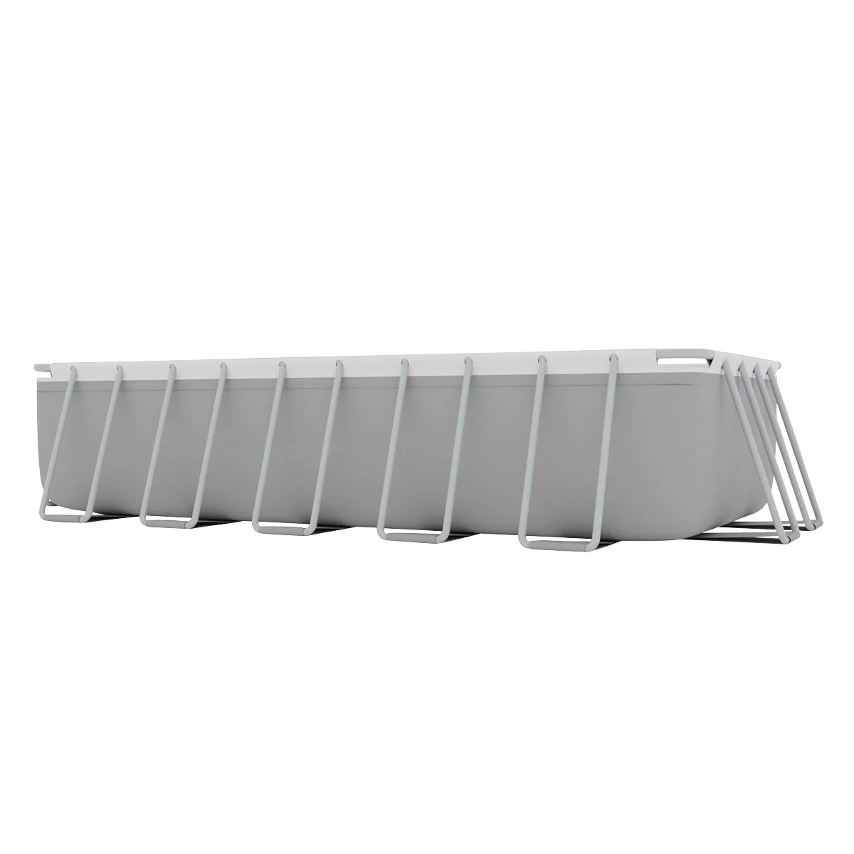 Dellonda Steel Frame Rectangular Swimming Pool - Step Ladder & Filter Pump 21ft - Image 3