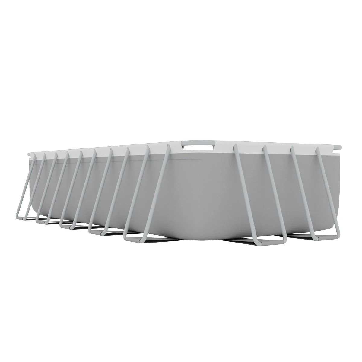Dellonda Steel Frame Rectangular Swimming Pool - Step Ladder & Filter Pump 21ft - Image 9