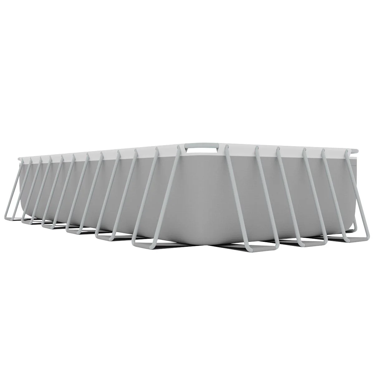 Dellonda Steel Frame Rectangular Swimming Pool - Step Ladder & Filter Pump 25ft - Image 3