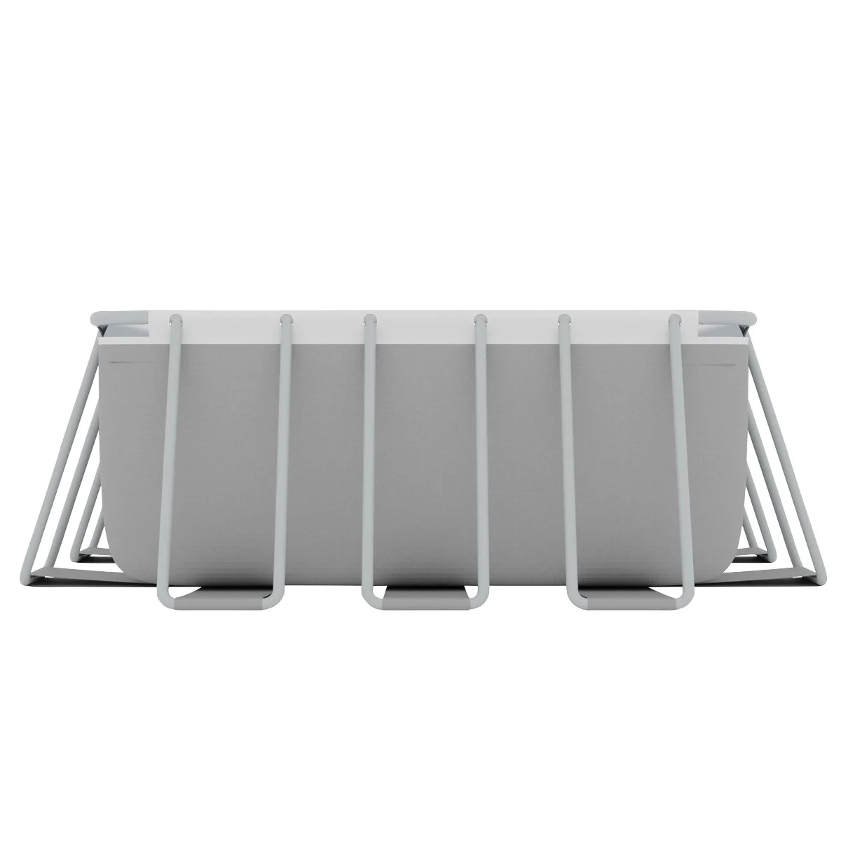 Dellonda Steel Frame Rectangular Swimming Pool - Step Ladder & Filter Pump 25ft - Image 4