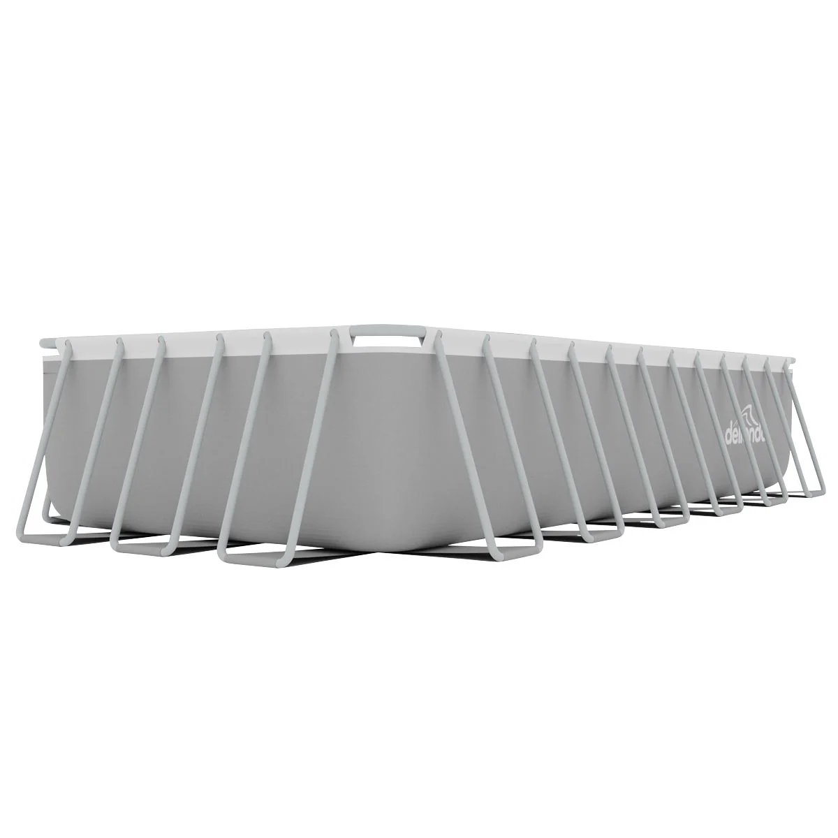 Dellonda Steel Frame Rectangular Swimming Pool - Step Ladder & Filter Pump 25ft - Image 5