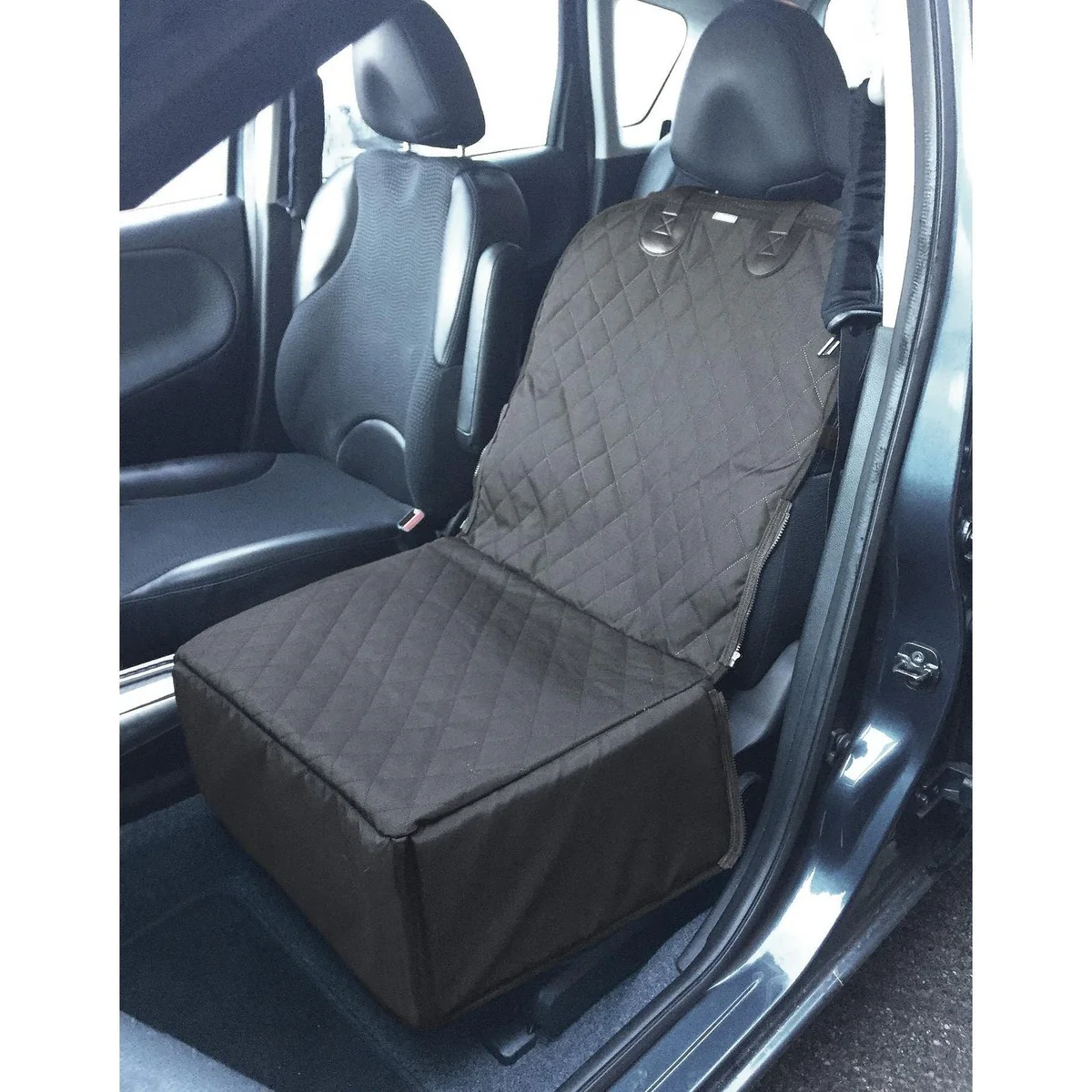 Dog Car Front Seat Cover Pet Safety Protector Hammock Waterproof Mat & Seatbelt - Image 3