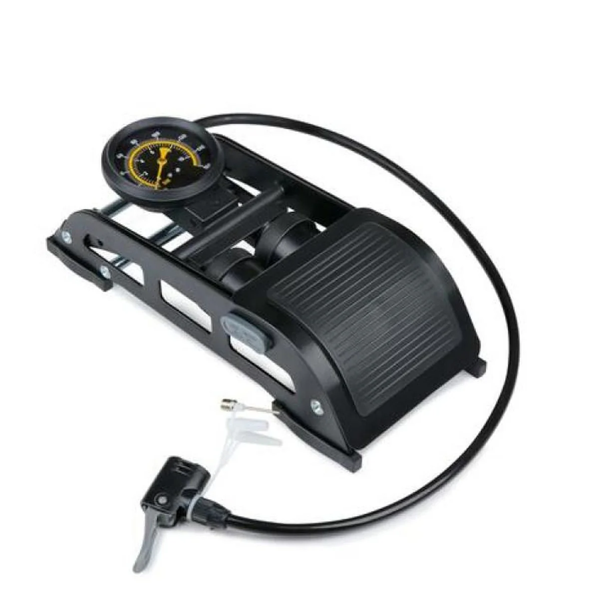 Double Foot Pump – Heavy-Duty Steel | Dual Cylinder | Fast Inflation for Car, Bike & Sports Gear