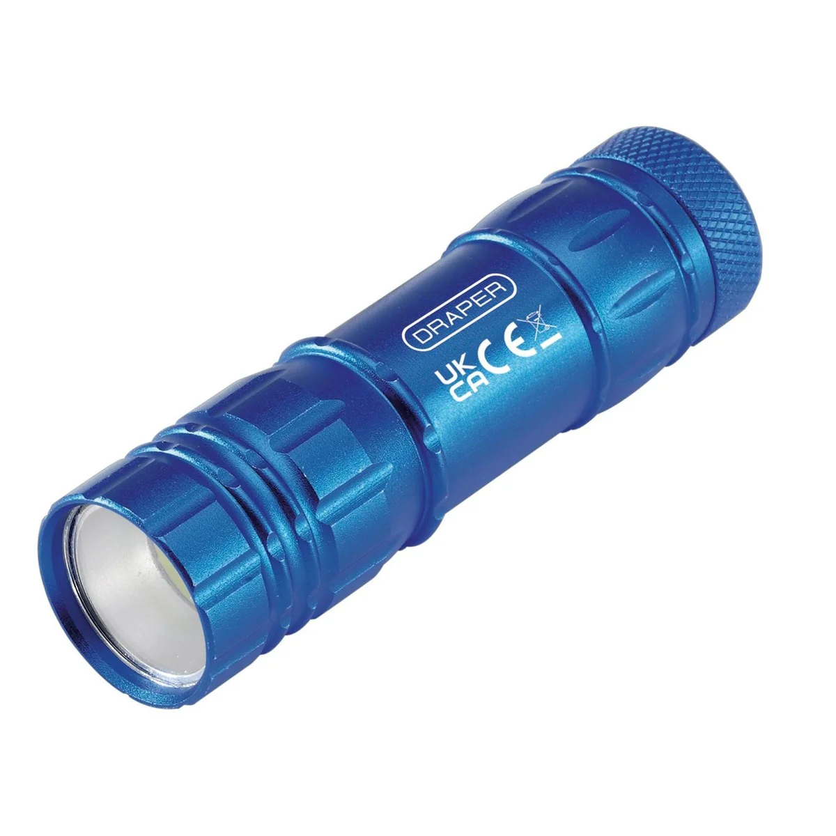 Draper COB LED Aluminium Hand Torch, 3W, 85 Lumens, 3 x AAA Batteries Supplied - Image 2