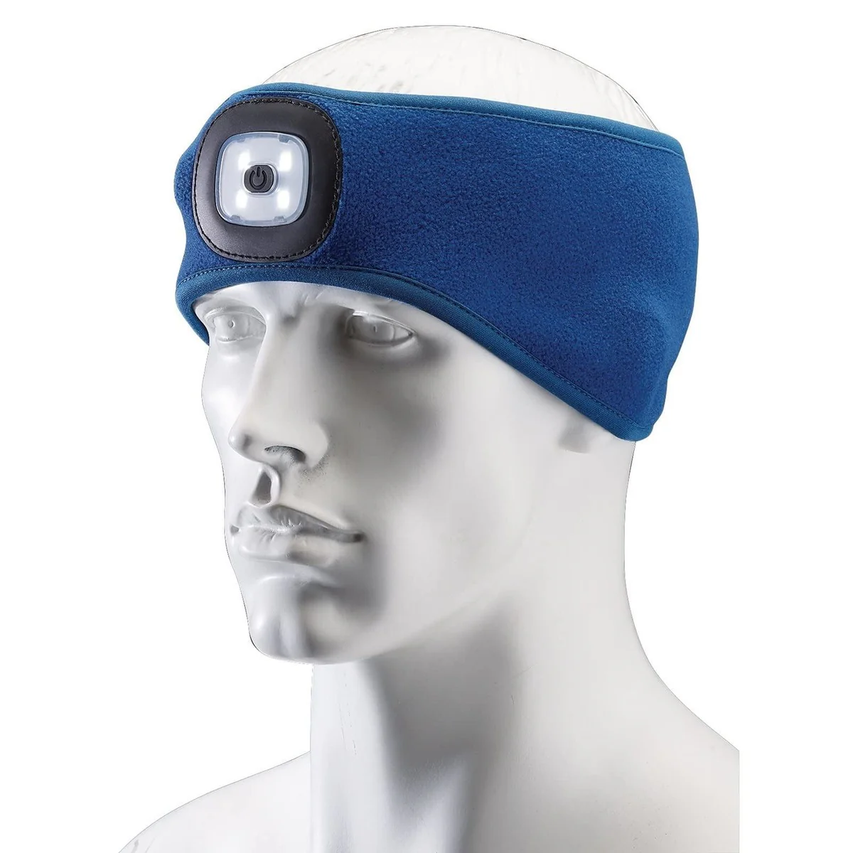 Draper Headband with USB Rechargeable LED Torch, 1W, Blue, One Size 95171