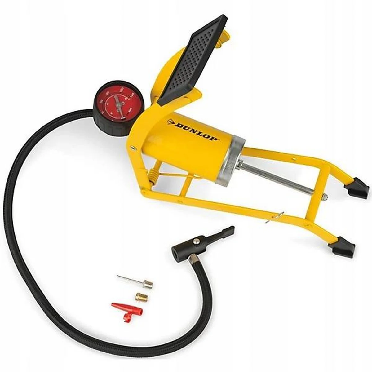 Dunlop Single Barrel Foot Air Pump Car Bike Bicycle Manometer Inflatables Balls - Image 4