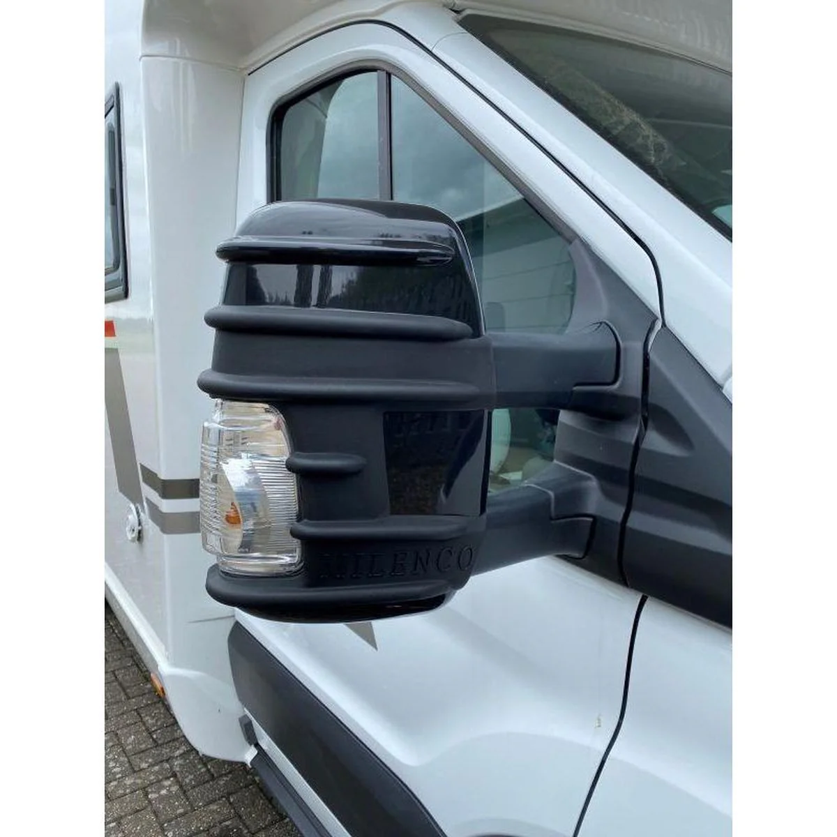 Durable Black Long Arm Mirror Protectors for Ford Transit Van/Motorhome (Set of 2) - Image 3