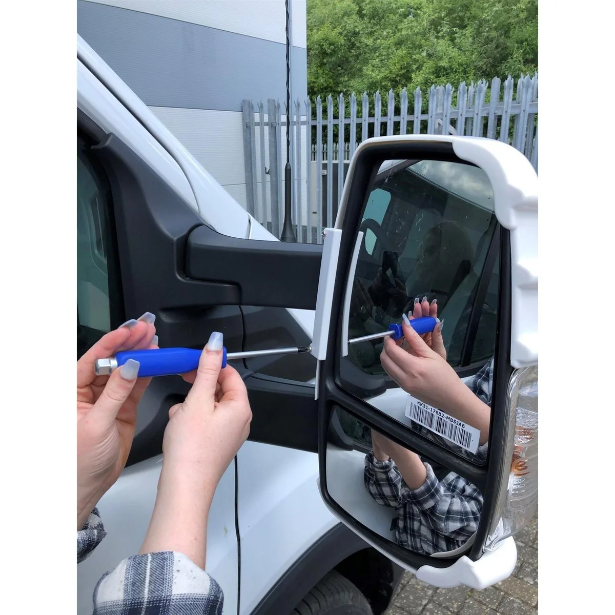Durable Black Long Arm Mirror Protectors for Ford Transit Van/Motorhome (Set of 2) - Image 4