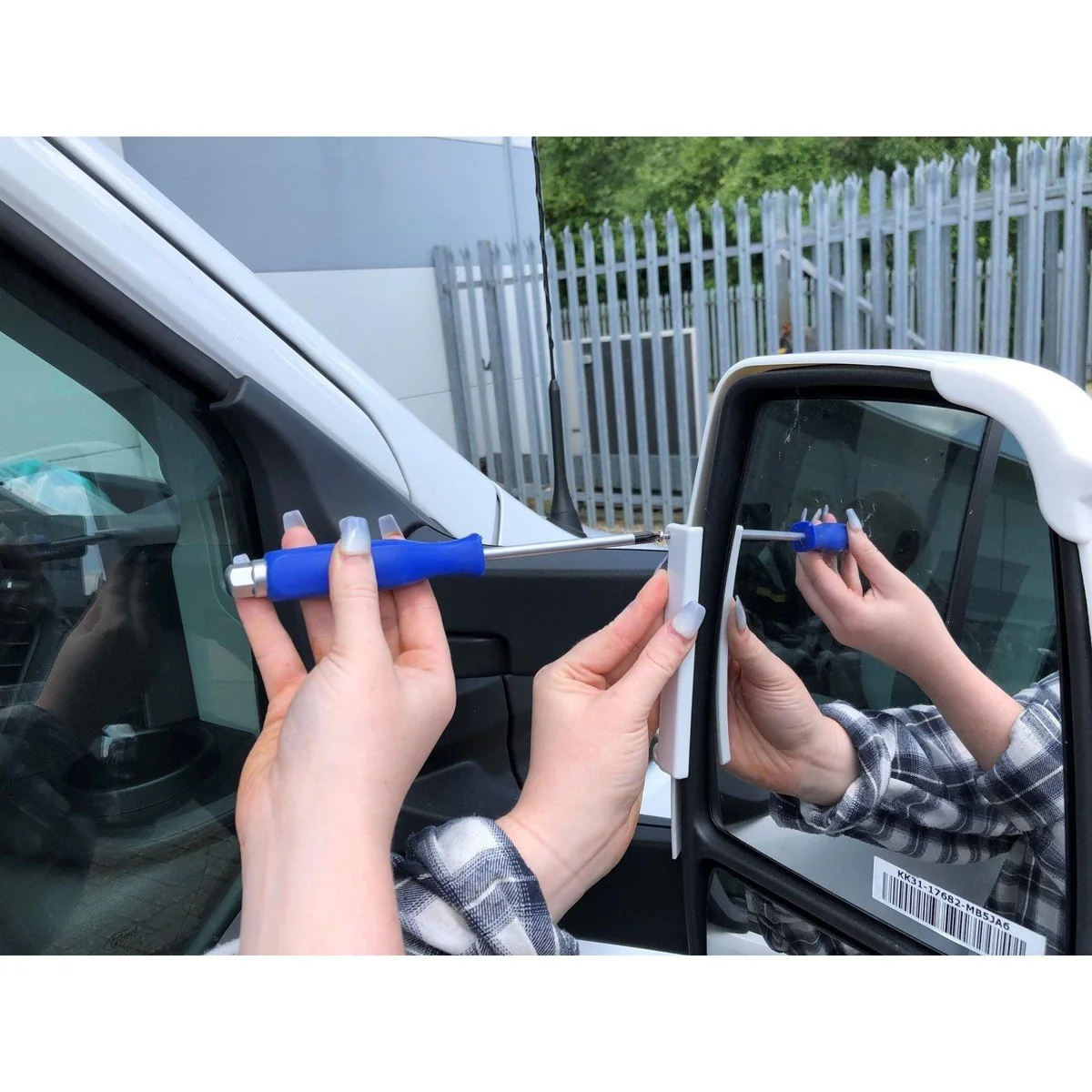 Durable Black Long Arm Mirror Protectors for Ford Transit Van/Motorhome (Set of 2) - Image 5
