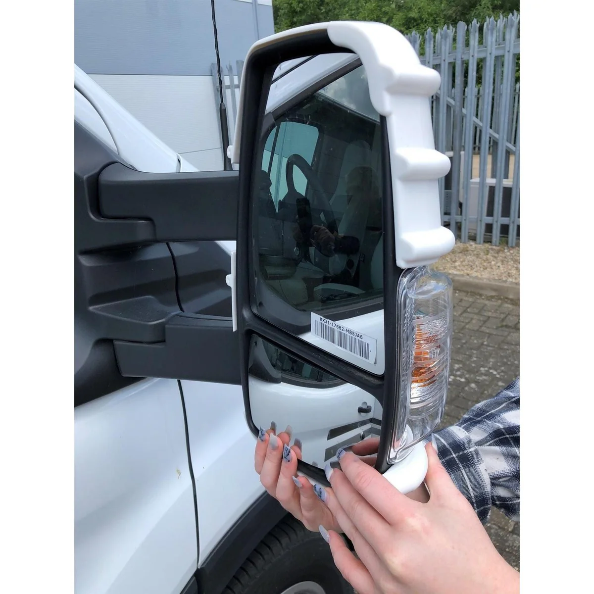 Durable Black Long Arm Mirror Protectors for Ford Transit Van/Motorhome (Set of 2) - Image 6