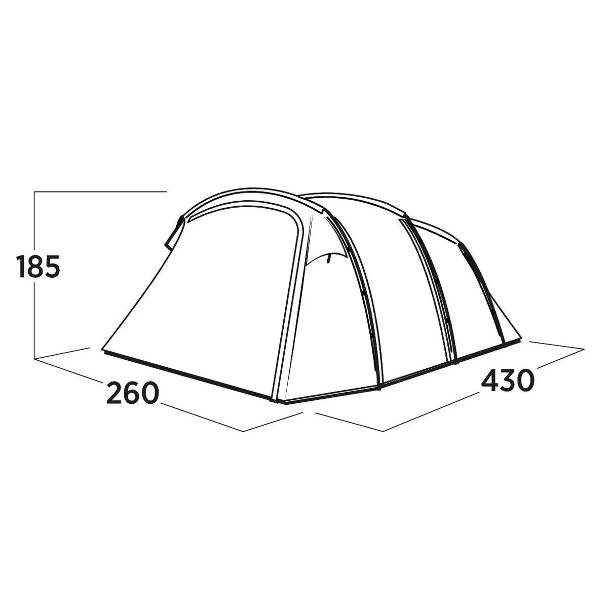 Easy Camp Hamra 4 Pole Blue 4 Person Tent - Image 6