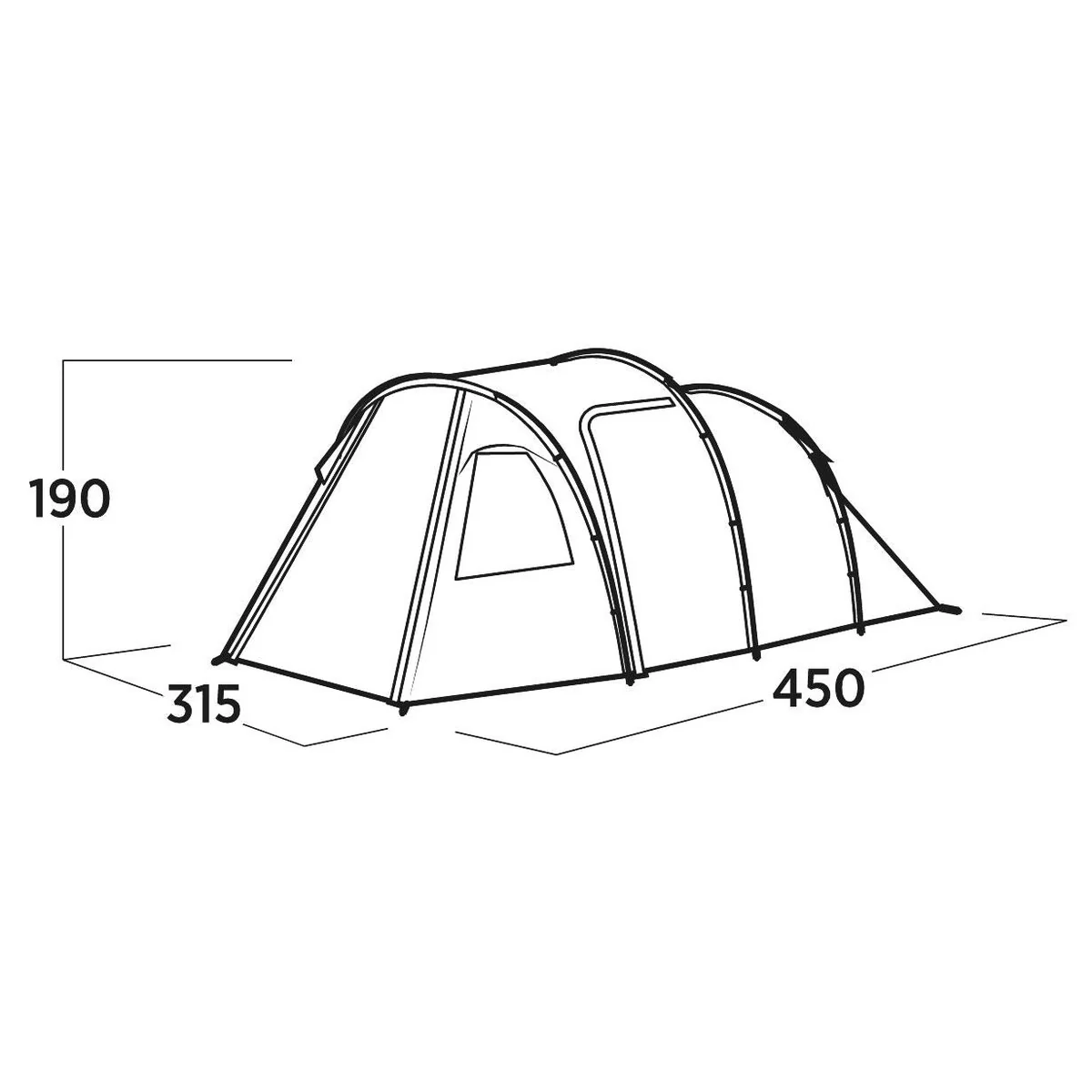 Easy Camp Hidra 5 Pole Tent Green 5 Person - Image 7
