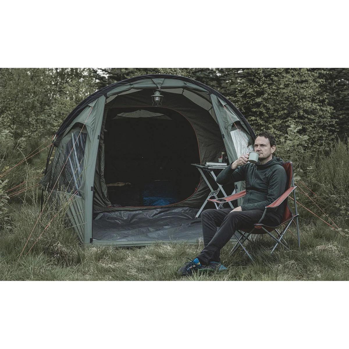 Easy Camp Hidra 5 Pole Tent Green 5 Person - Image 8