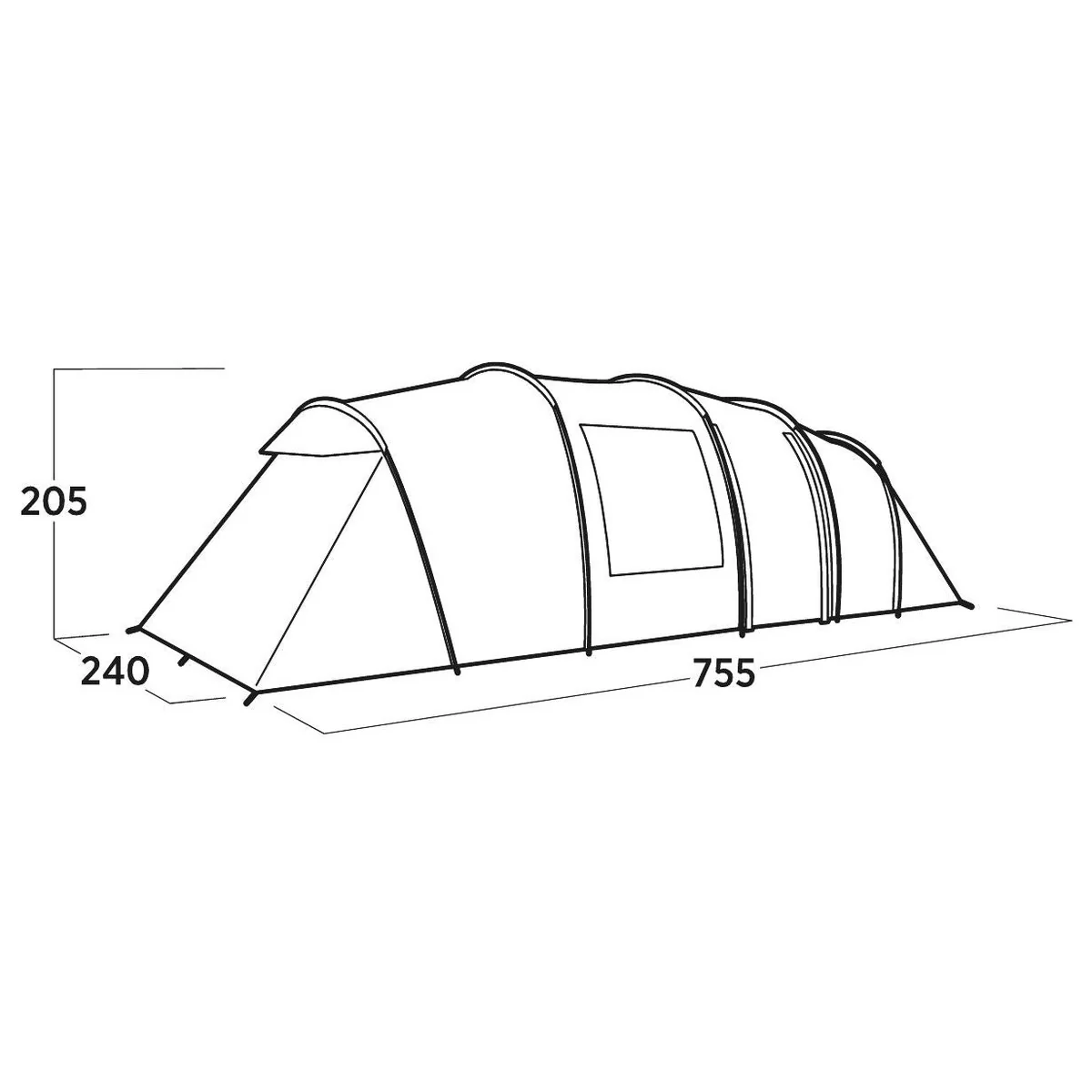 Easy Camp Leka Twin 8 Pole Tent Green 8 Person - Image 4