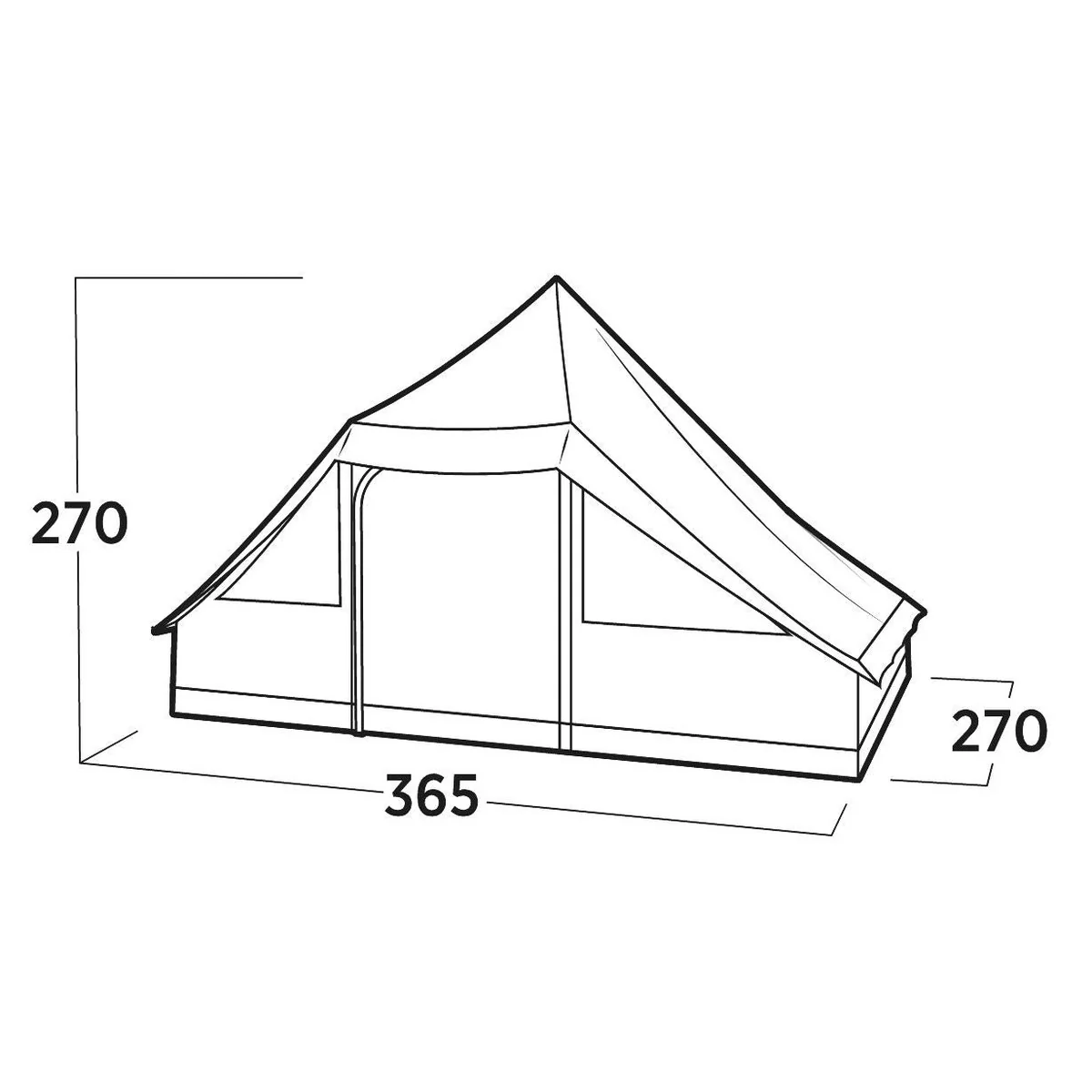 Easy Camp Orsa Cabin Tent Dark Sand 8 Person - Image 5