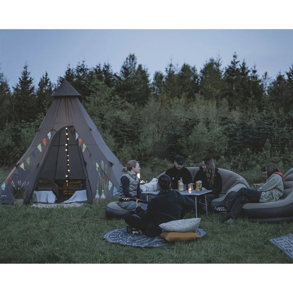 Easy Camp Rands Tipi Tent Dark Sand 8 Person - Image 13