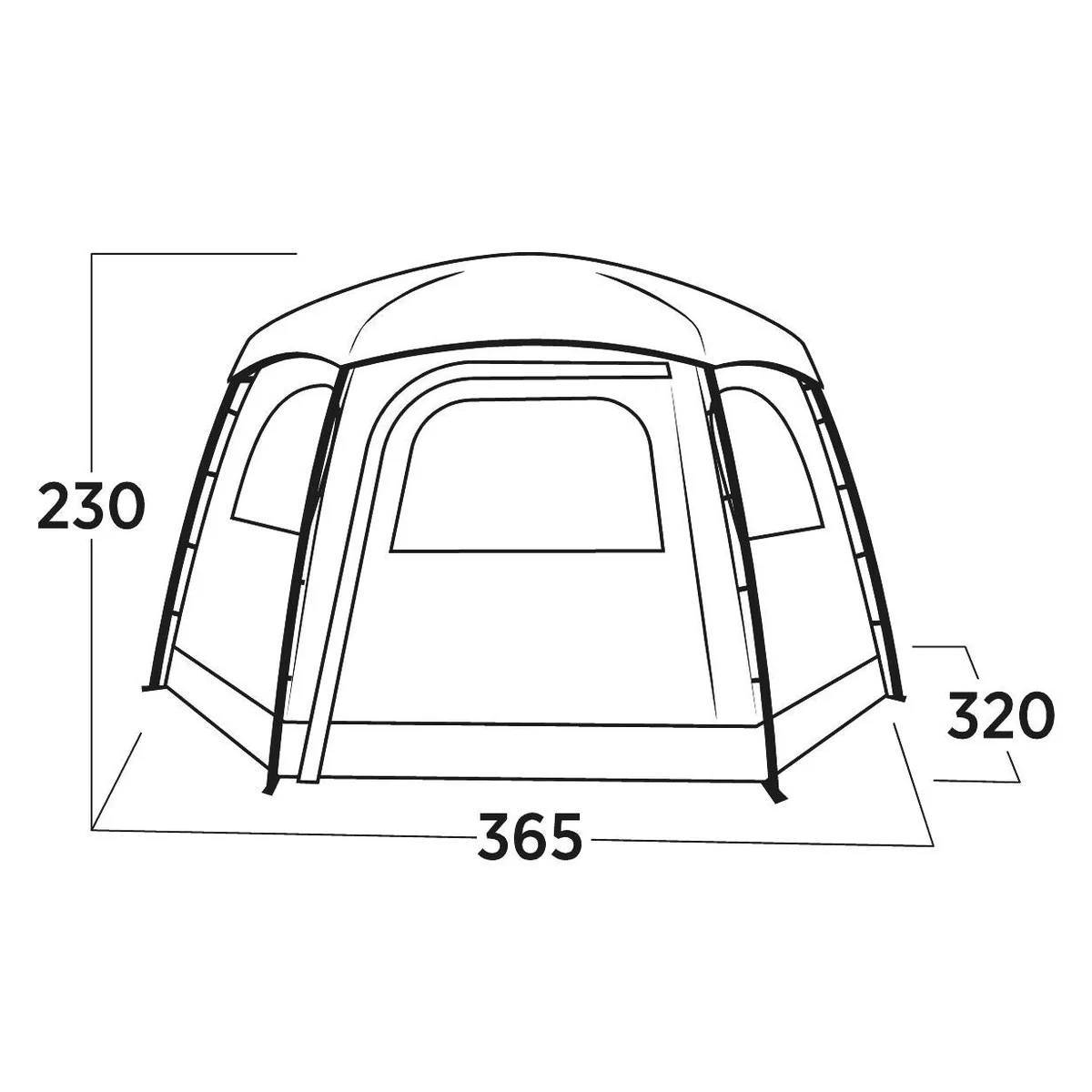 Easy Camp Sandland Yurt Tent Dark Sand 6 Person - Image 4
