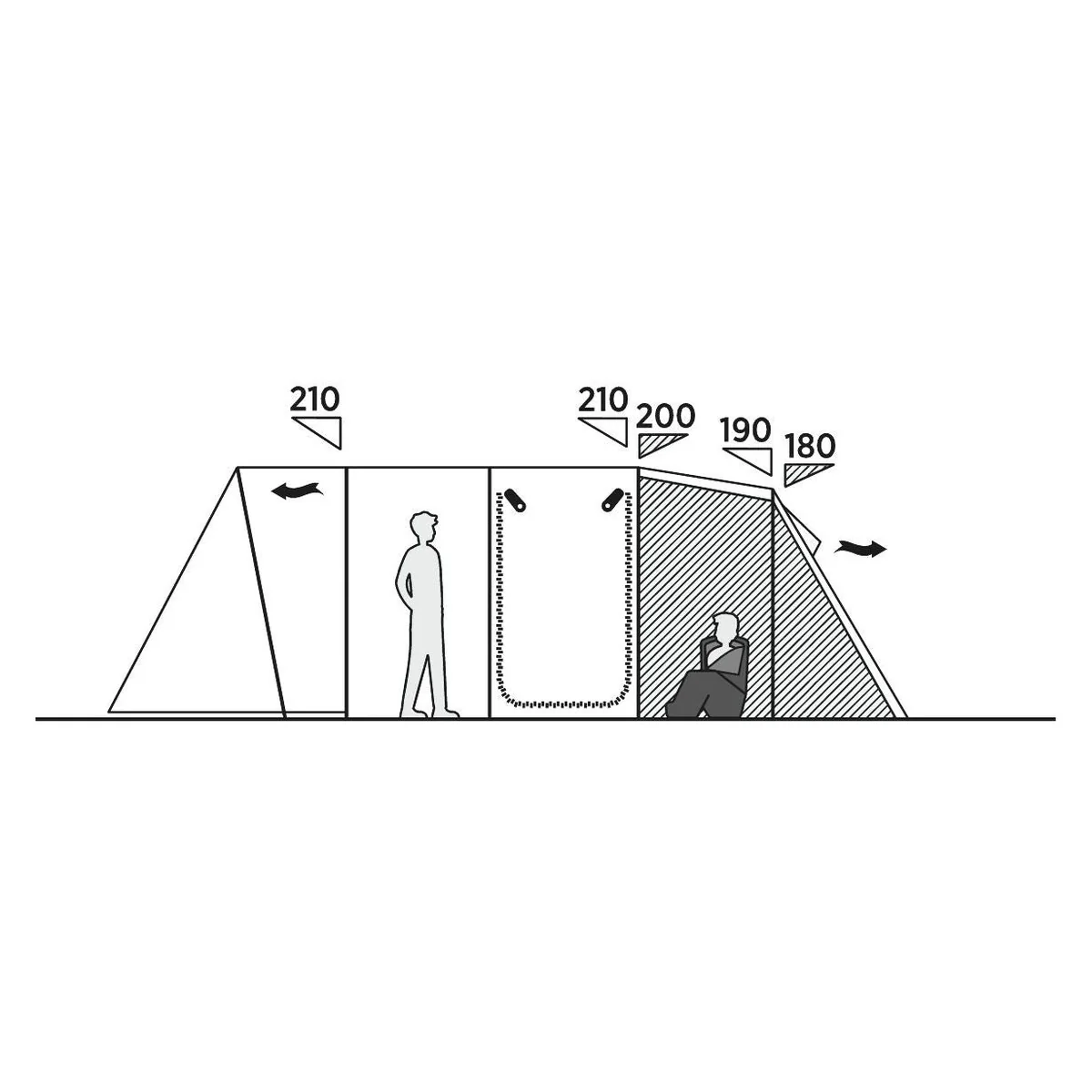 Easy Camp Sola 6 Pole Tent Blue 6 Person - Image 3