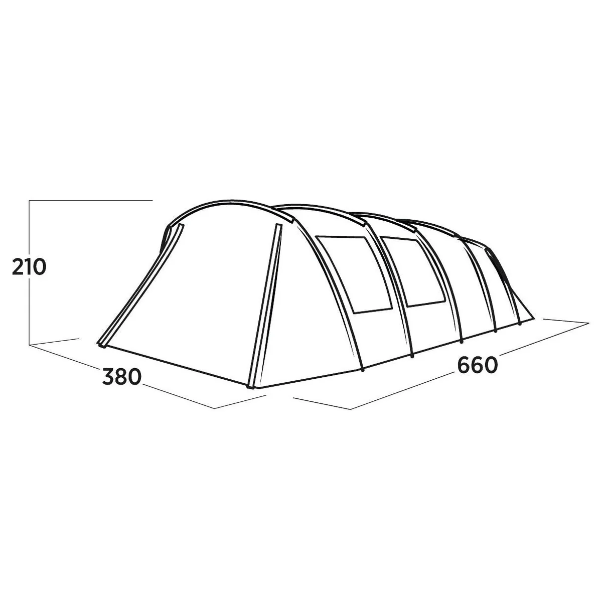 Easy Camp Sola 6 Pole Tent Blue 6 Person - Image 4