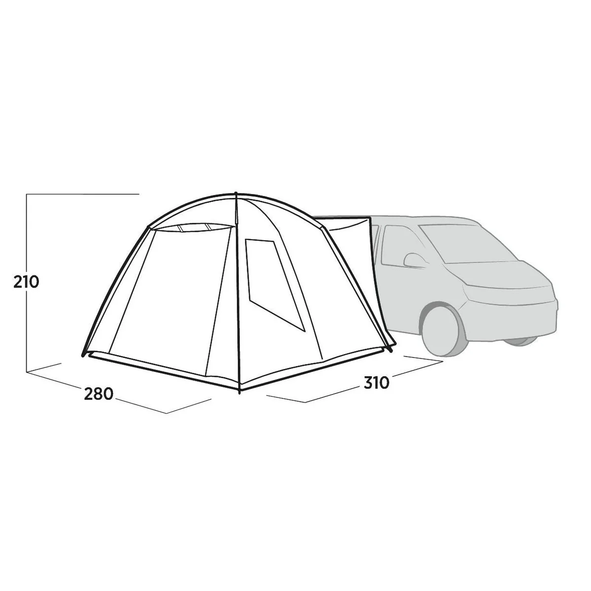 Easy Camp Utne Driveaway Awning Campervan Low (180-200cm) - Image 9