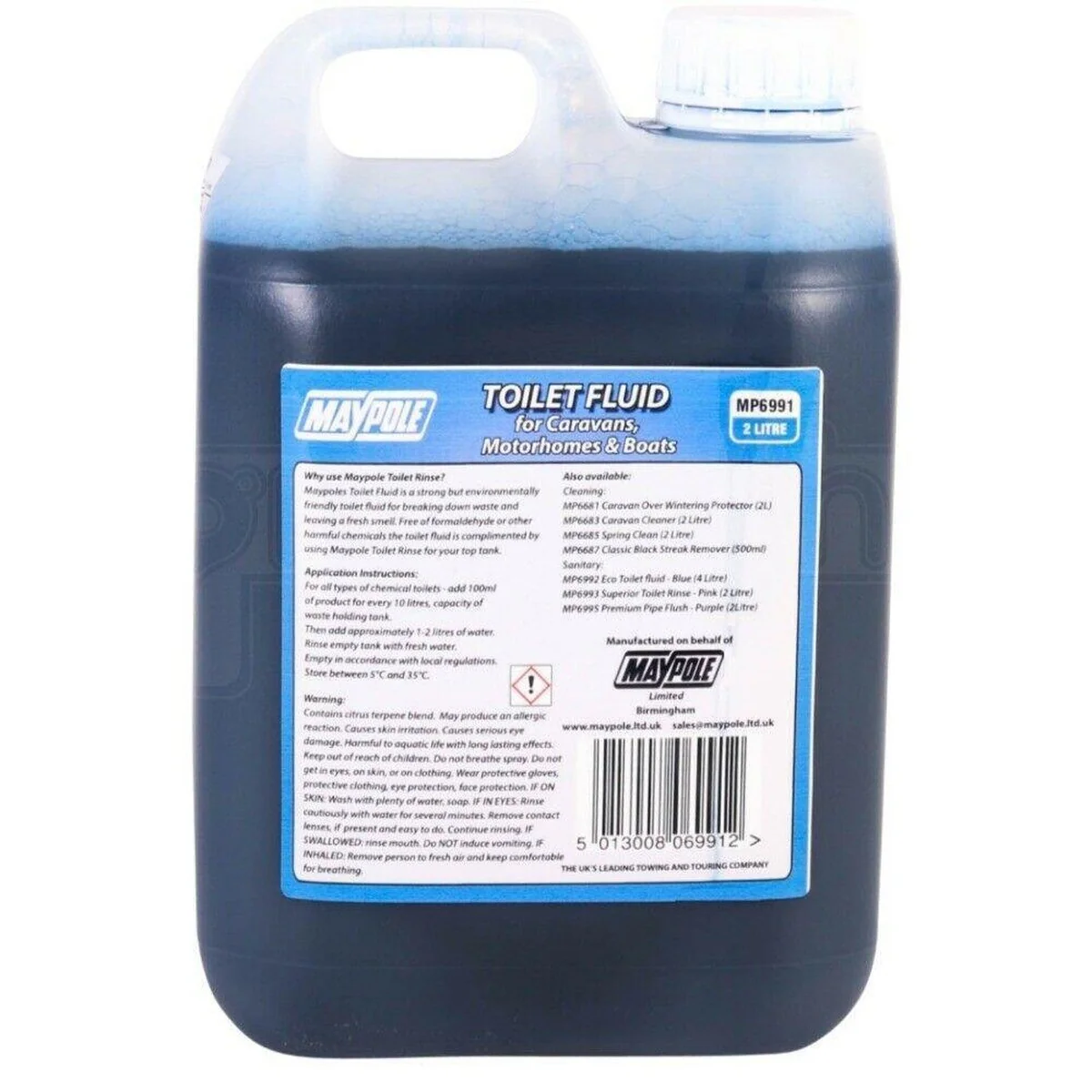 Eco Friendly Toilet Blue Chemical Fluid 2 Litre - Image 2