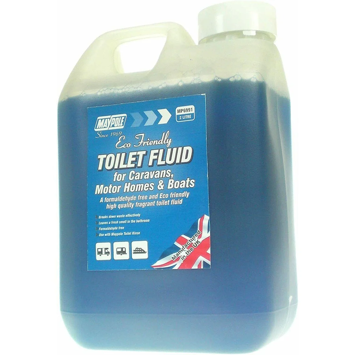 Eco Friendly Toilet Blue Chemical Fluid 2 Litre - Image 3