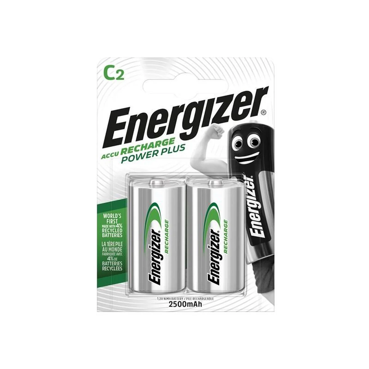 Energizer® Recharge Power Plus C Cell Batteries RC2500 mAh (Pack 2) - Image 2