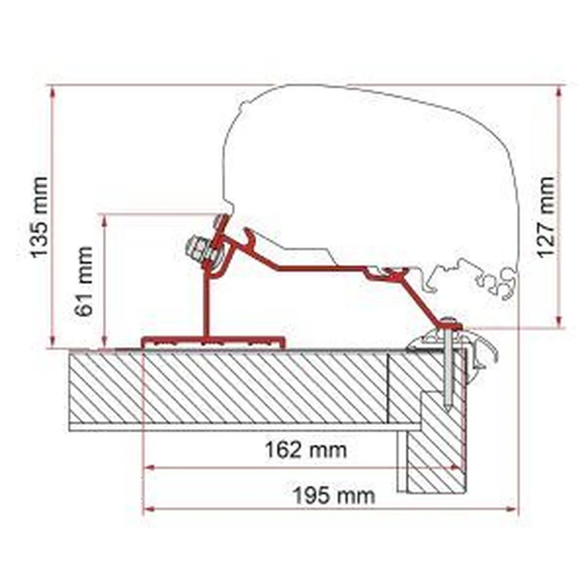 F80/F65 Adapter Kit Caravan Roof 340 98655Z069