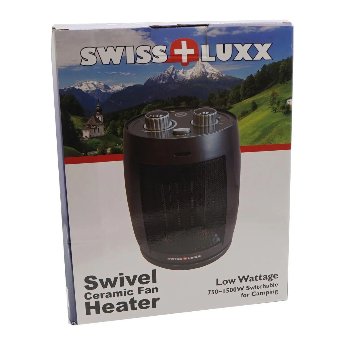 Fan Heater Caravan Motorhome Electric Low Wattage Swiss Luxx Swivelling Ceramic - Image 6