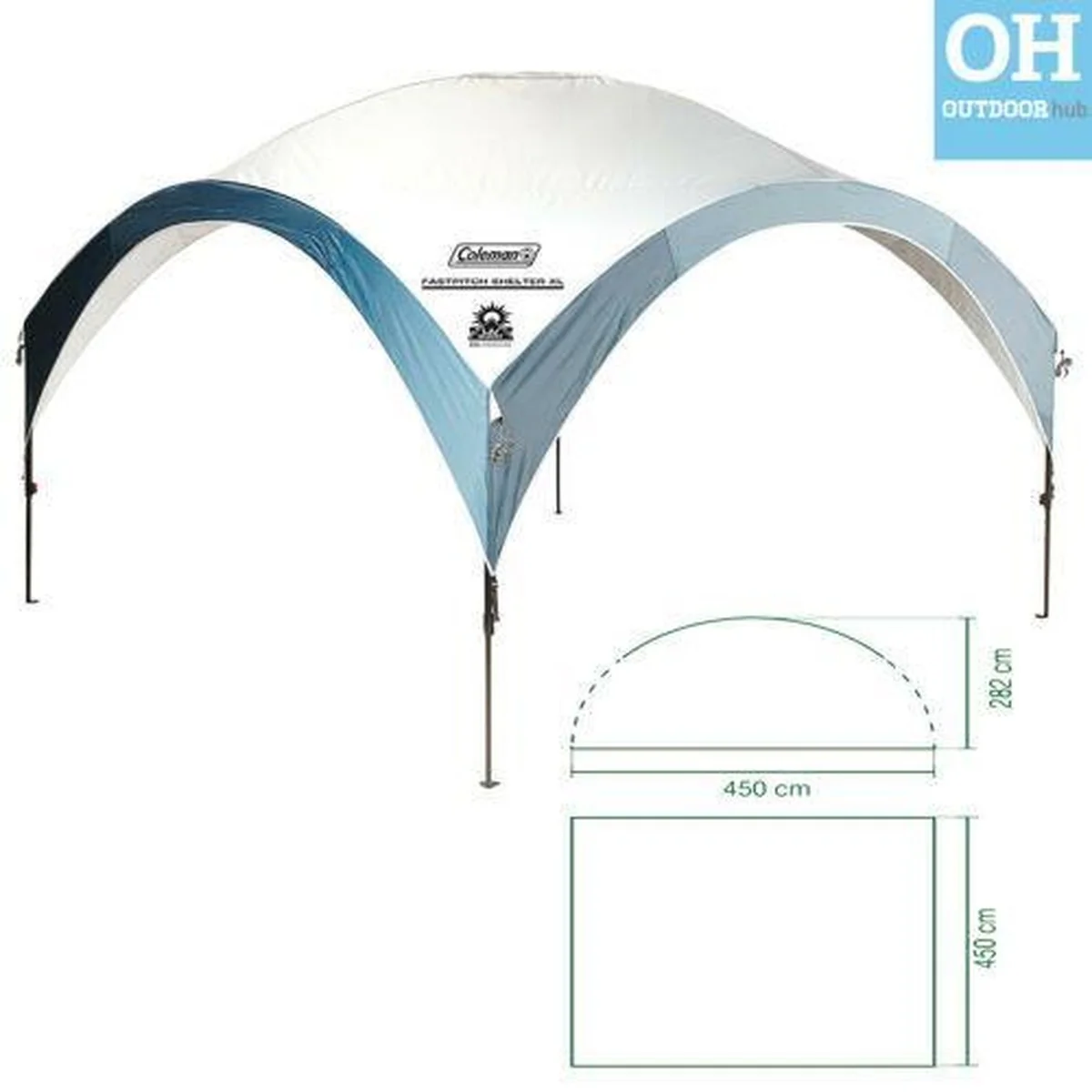 Coleman Fastpitch Event Shelter Pro XL Sunwall Mesh Panel Side Door - Image 7