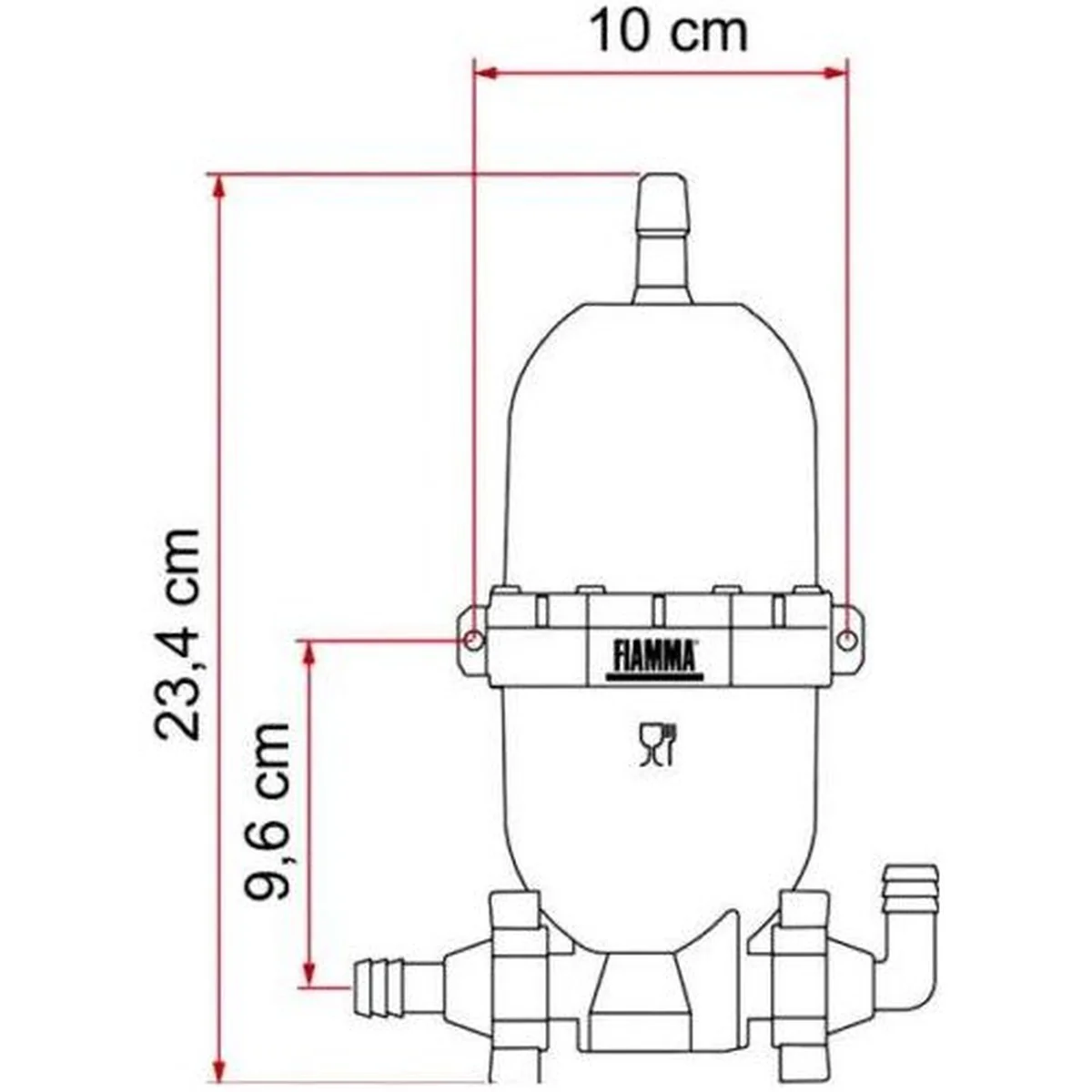 Fiamma A20 Expansion Tank - Accumulator Tank - Caravan / Motorhome / Boat 02478-01- - Image 3