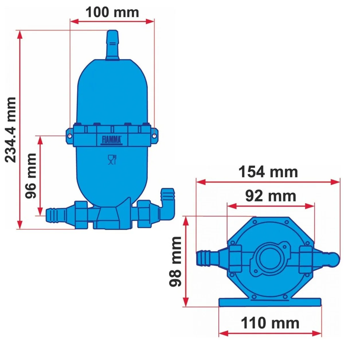 Fiamma A20 Expansion Tank - Accumulator Tank - Caravan / Motorhome / Boat 02478-01- - Image 5