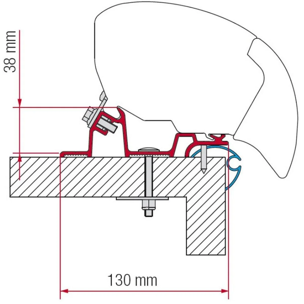 Fiamma Adapter Bracket Kit for Caravan Standard (98655-657) - Image 2