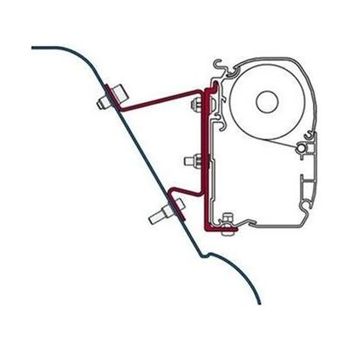 Fiamma Adapter Brackets Sprinter H3 Westfalia Vw Crafter H3 For F45 F70 Awning 98655-591