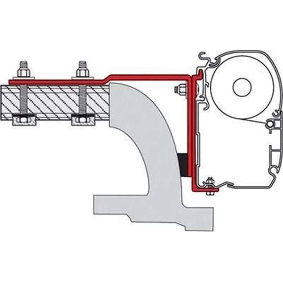 Fiamma Adapter Mounting Brackets Mercedes Vito Before 2004 For F45 F70 Awnings 98655-284