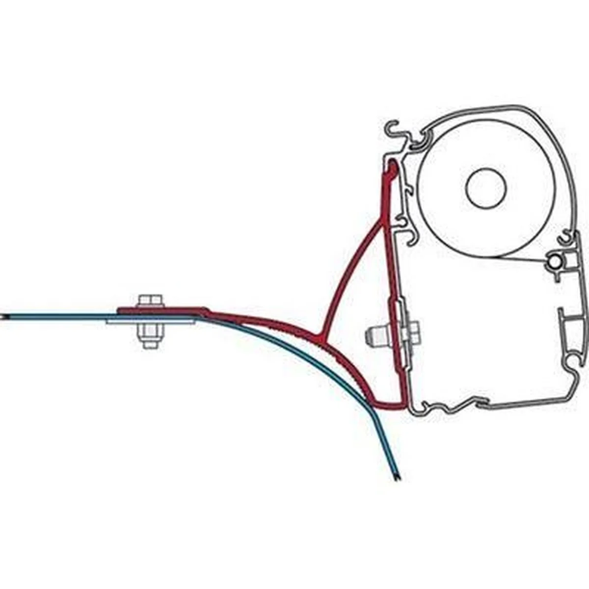 Fiamma Awning Mounting Bracket Kit For Ducato With Roof Rack Van Conversion 98655-485