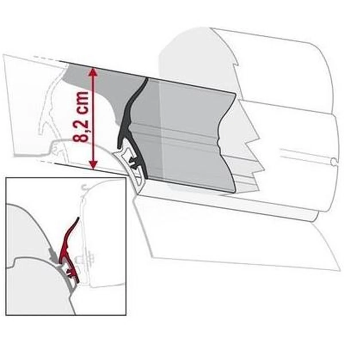 Fiamma Bad Weather Awning Rain Guard Kit For Volkswagen California Campervan 98655-663