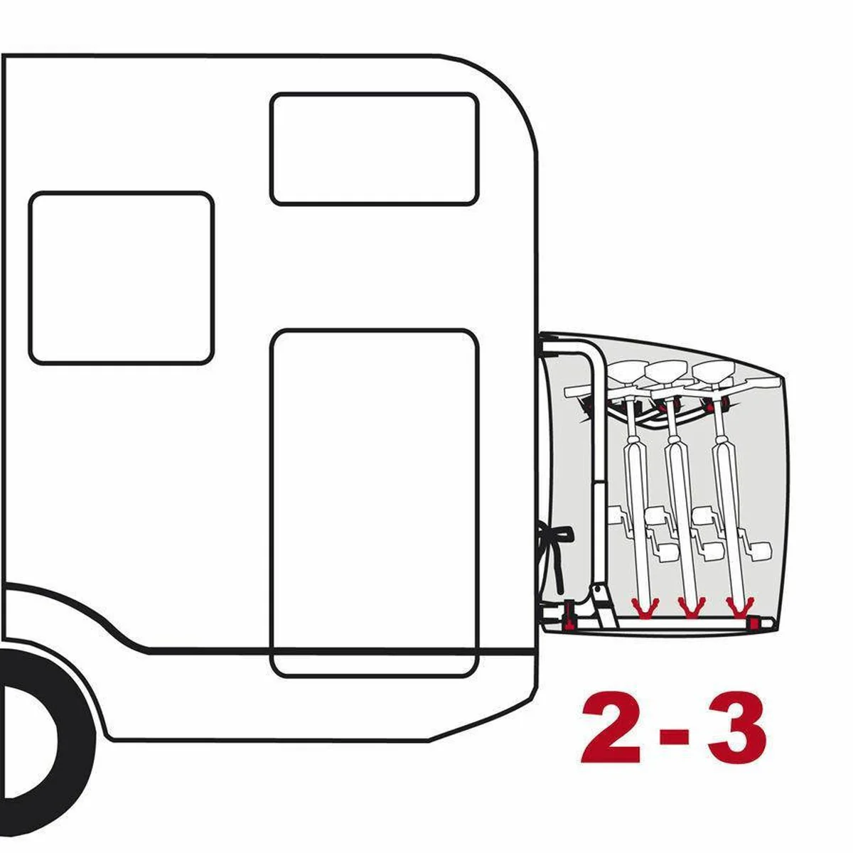 Fiamma Bike Cover S Upto 4 Bikes & Sign Pocket Motorhome/Camper 08208A01- 08208A01- - Image 5