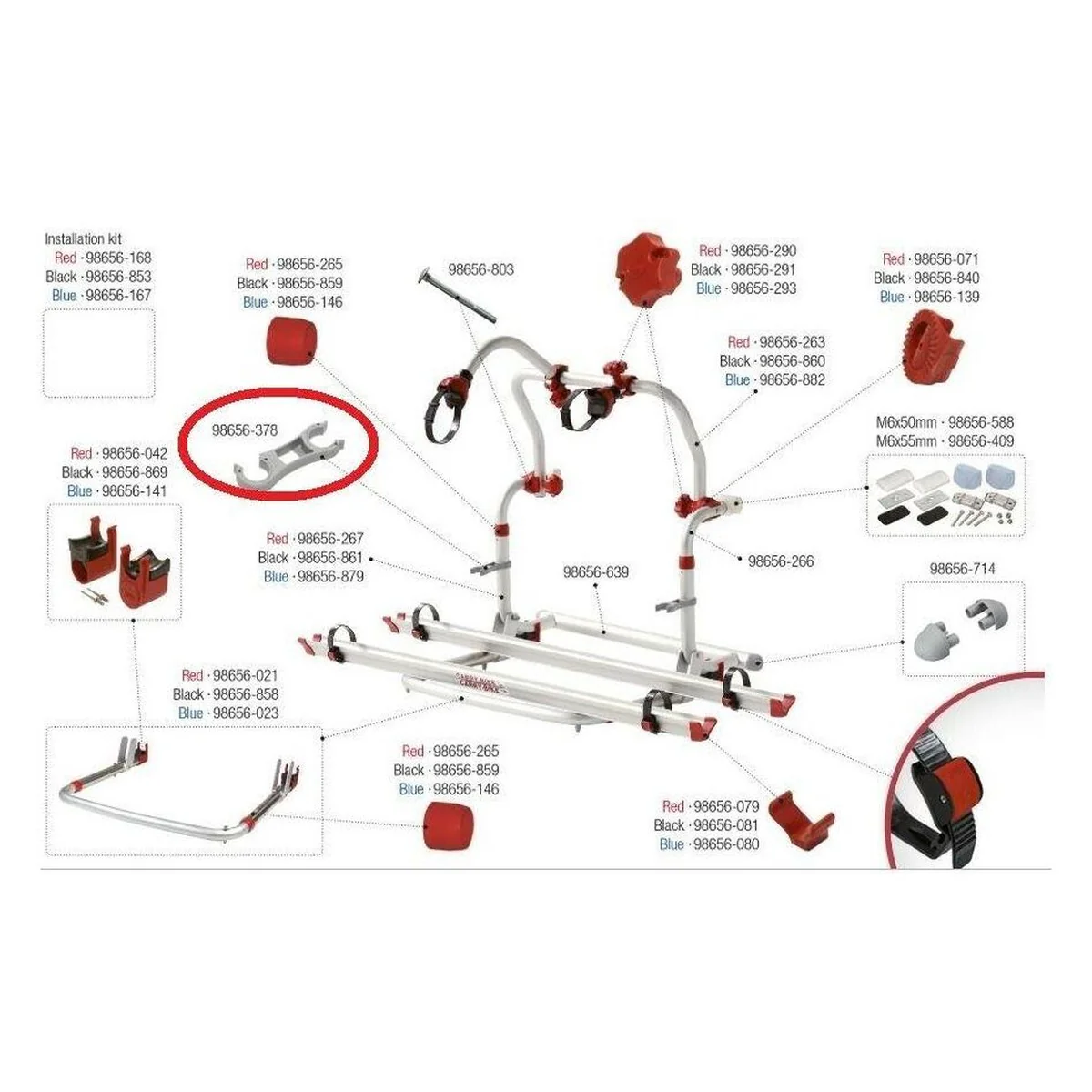 Fiamma Bike Rack Retainer Clip Bike Rack Catch For Carry Bike Motorhome Caravan 98656-378 - Image 5