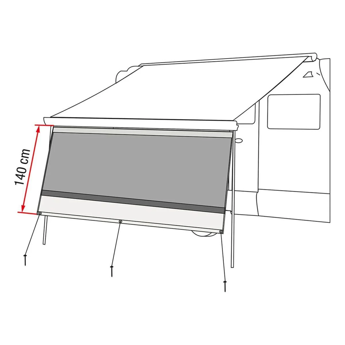 Fiamma Blocker 325 Front Panel Privacy Panel for Outdoor Use - Image 2
