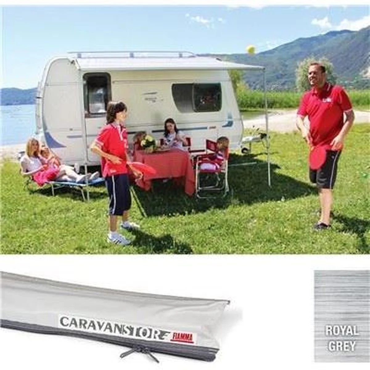 Fiamma CaravanStore 225 Lightweight Awning Royal Grey Fabric Caravan 06760A01R