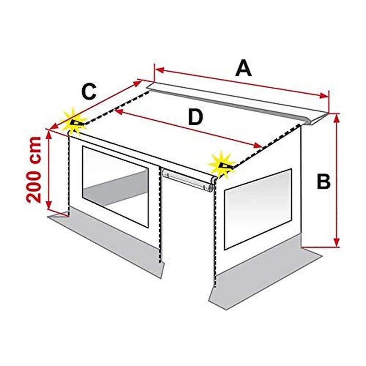 Fiamma Caravanstore Zip Canopy Xl 44M Royal Grey 06771G02R - Image 3