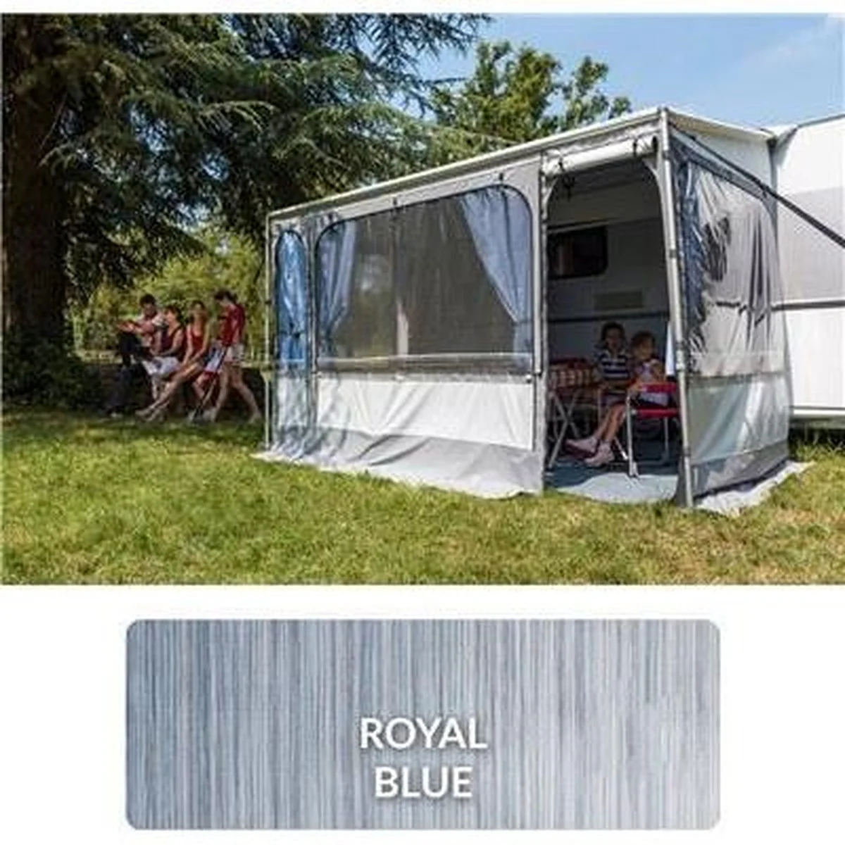 Fiamma Caravanstore Zip Top Awning Only 360 with Royal Blue Fabric Caravan