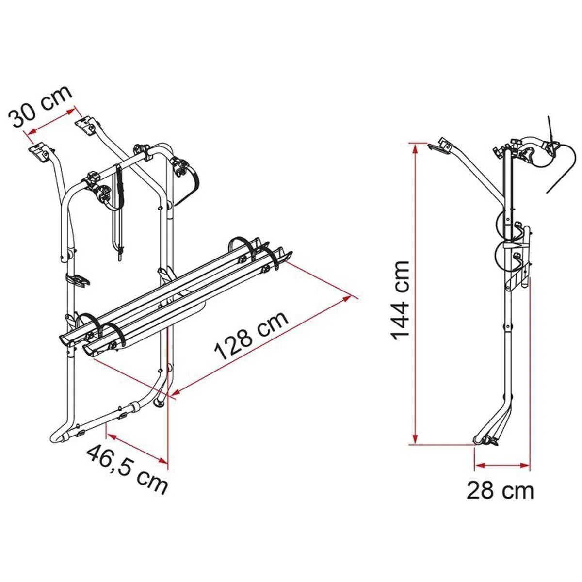 Fiamma Carry-Bike 2 x Bike Rack Carrier for VW T5 D / T6 D (02096-79-) - Image 2